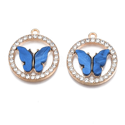 Alloy Rhinestone Pendants PALLOY-S183-001-RS-1