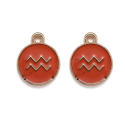 Alloy Enamel Pendants ENAM-S124-01B-12J-1