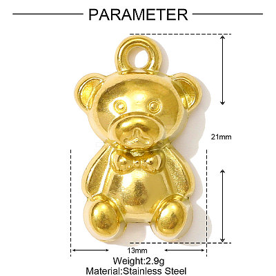 304 Stainless Steel Pendants STAS-OY001-17G-1