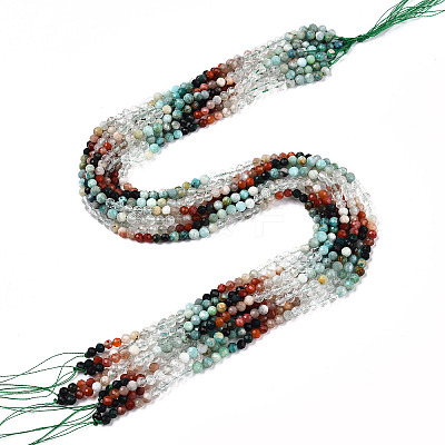Natural & Synthetic Mixed Gemstone Beads Strands G-D080-A01-01-28-1