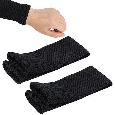 Polyester Elastic Fiber Ribbing Fabric for Cuffs Waistbands Neckline Collar Trim SENE-WH0003-20B-1