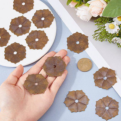 12Pcs Brass Handle Washers DIY-FH0010-54B-AB-1
