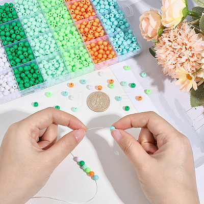 1440Pcs 6 Styles Opaque Acrylic Beads MACR-PA0001-78-1