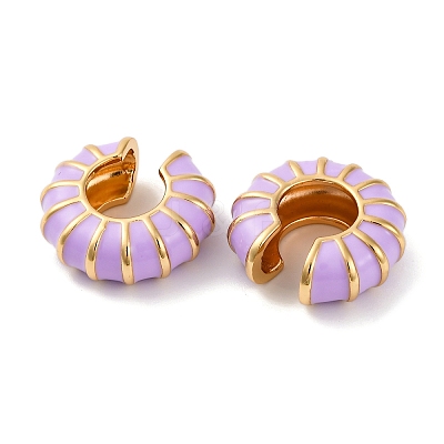 Brass Cuff Earrings for Women EJEW-A115-01G-05-1