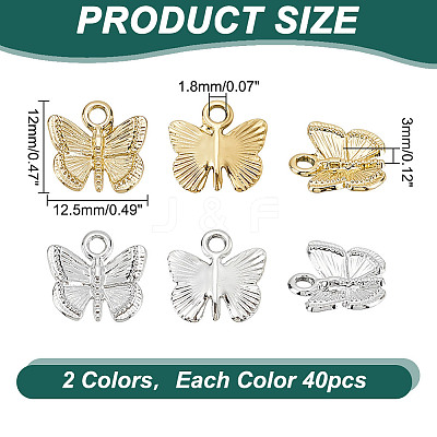 80Pcs 2 Colors Alloy Charms FIND-HY0003-78-1