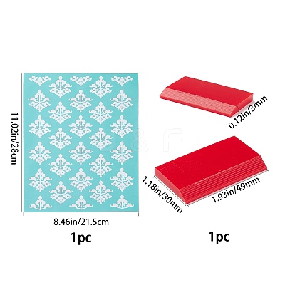 2Pcs Self-Adhesive Silk Screen Printing Stencil DIY-GF0004-15-1