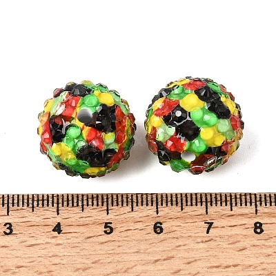Opaque Acrylic & Resin Rhinestone Beads OACR-G062-02D-1