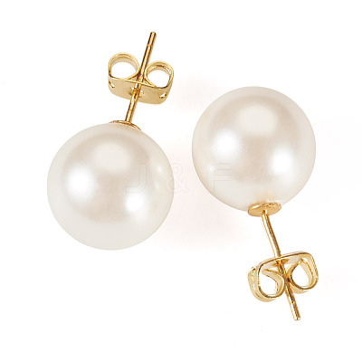 925 Sterling Silver Round Stud Earrings EJEW-TAC00030-04-1