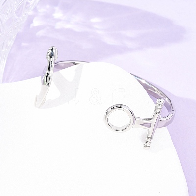 316 Surgical Stainless Steel Cuff Bangles BJEW-C142-10AS-1