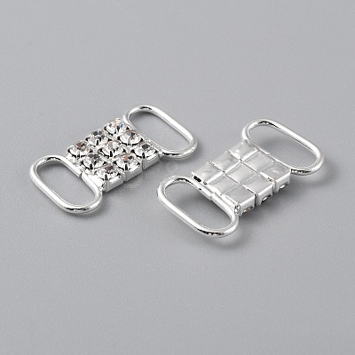 Brass Rhinestone Buckles FIND-WH0111-390A-1