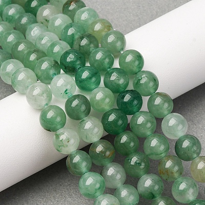 Natural Green Aventurine Round Beads Strands X-G-S150-8mm-4-1