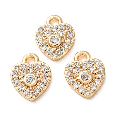 Brass Micro Pave Cubic Zirconia Charms CU-K002-01D-1