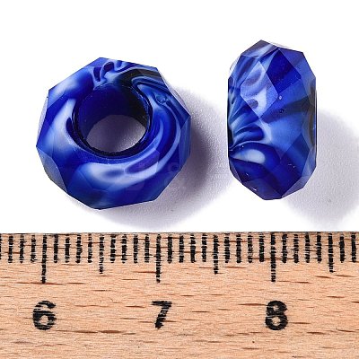 Two Tone Glass European Beads GDA009-M-1