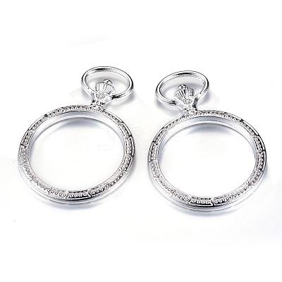 Rack Plating Alloy Open Back Bezel Big Pendants PALLOY-T005-02P-FF-1