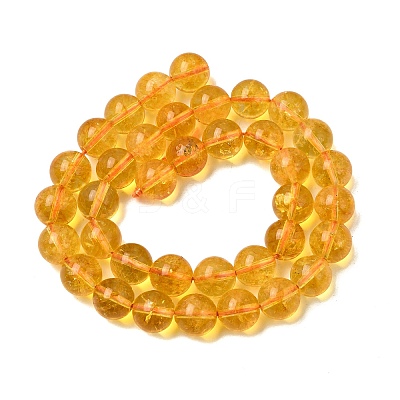 Natural Citrine Beads Strands G-E326-10mm-01A-1