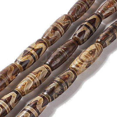 Tibetan Style dZi Beads Strands G-A024-01N-1