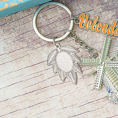 DIY Blank Leaf  Pendant Making Kit DIY-GO0001-74-1
