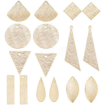 32Pcs 8 Style Brass Pendants KK-SC0003-29-1