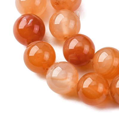 Natural Red Agate Beads Strands G-R015-B02-10mm-1