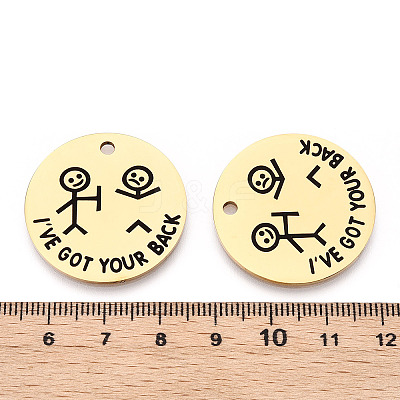 201 Stainless Steel Pendants STAS-T064-37G-17-1