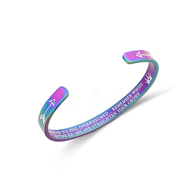 304 Stainless Steel Cuff Bangle WU8630-4-1