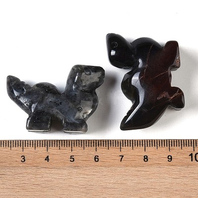 Natural Mixed Gemstone Dinosaur Figurines DJEW-M015-05-1