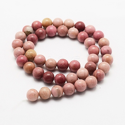 Natural Rhodonite Beads Strands X-G-J358-03-4mm-1
