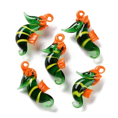 Handmade Lampwork Pendants LAMP-S068-08A-1