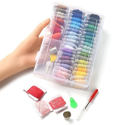 50 Colors Polyester Embroidery Threads Kits DIY-YW0002-05-1