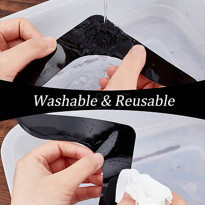 AHADEMAKER 16Pcs 2 Style PU Self Adhesive Non Slip Carpet Stickers FIND-GA0005-65-1