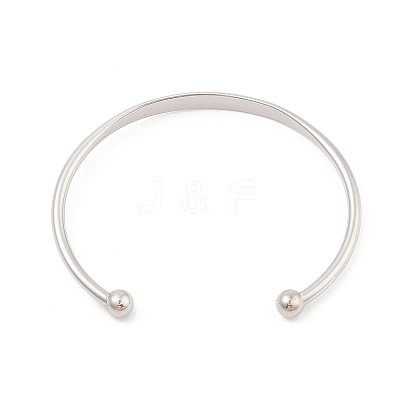 304 Stainless Steel Cuff Bangles for Women BJEW-K252-06P-1