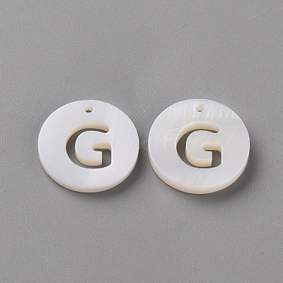 Natural Freshwater Shell Pendants SHEL-Q311-008G-1