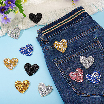 Polyester Hotfix Rhinestone Iron on Patches Applique Patch FIND-TA0002-53C-1