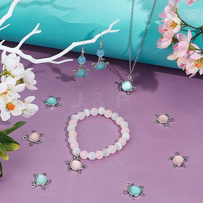 20Pcs 2 Colors Tibetan Style Alloy Pendants FIND-SC0003-89-1