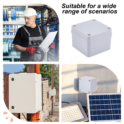 Outdoor Waterproof ABS Plastic Junction Box AJEW-WH0485-27B-1
