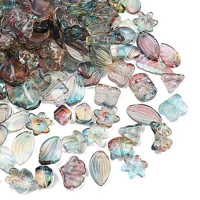 Gradient Color Transparent Glass Beads GLAA-B026-01H-1