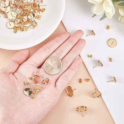 304 Stainless Steel Stud Earring Findings STAS-UN0008-82G-1