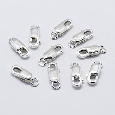 925 Sterling Silver Lobster Claw Clasps X-STER-K167-075D-S-1