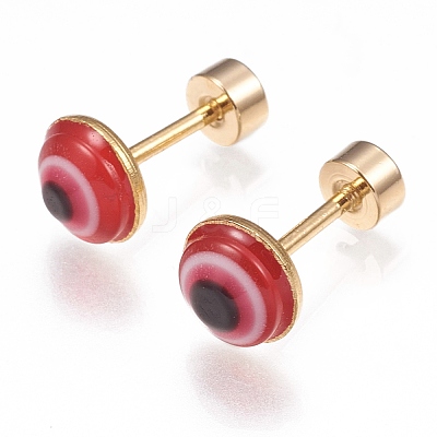 304 Stainless Steel Evil Eye Earlobe Plugs EJEW-H105-12-1