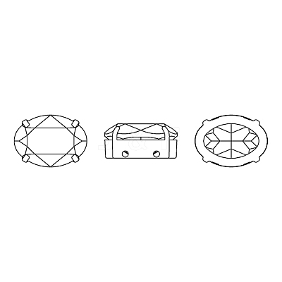 Preciosa® MAXIMA Crystal Sew-On Cups X-PRC-SB14-40010-S-1