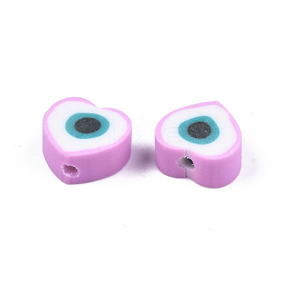 Handmade Polymer Clay Beads X-CLAY-T019-08E-1