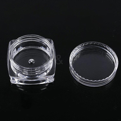 Transparent Plastic Empty Portable Facial Cream Jar CON-PW0001-001-1