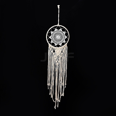 Flower Woven Net/Web Macrame Cotton Wall Hanging Decorations PW23021575079-1