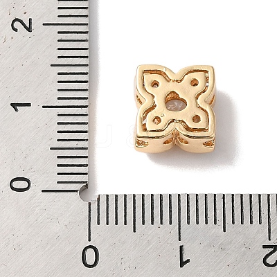 Brass Micro Pave Clear Cubic Zirconia Beads LS-KK-G503-12G-1