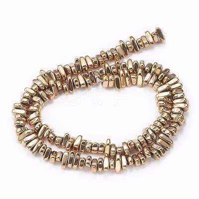Electroplated Non-magnetic Synthetic Hematite Beads Strands X-G-P367-G04-1