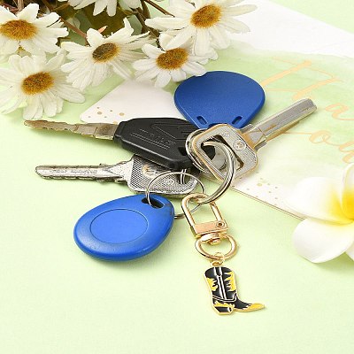 Cowboy Theme Alloy Enamel Pendant Decorations HJEW-YW00022-01-1