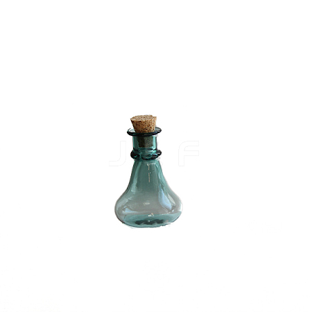 Miniature Glass Empty Wishing Bottles BOTT-PW0006-01G-1