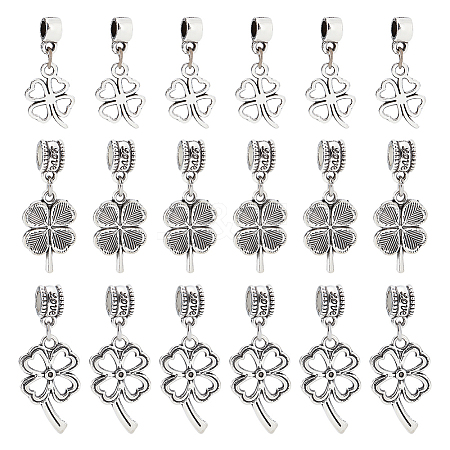 48Pcs 3 Styles Tibetan Style Alloy European Dangle Charms FIND-CA0005-55-1