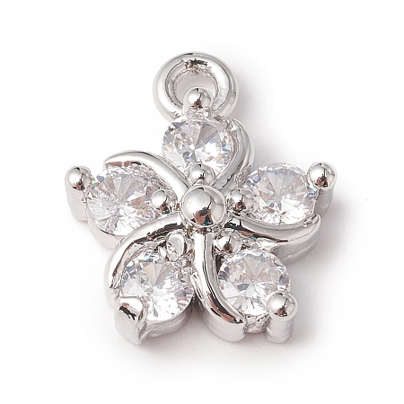 Eco-Friendly Rack Plating Brass Micro Pave Cubic Zirconia Charms LS-KK-F835-14P-1