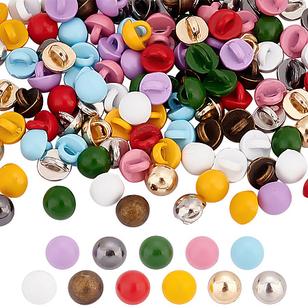 110Pcs 11 Colors Spray Paint Alloy Shank Buttons FIND-GO0002-44-1